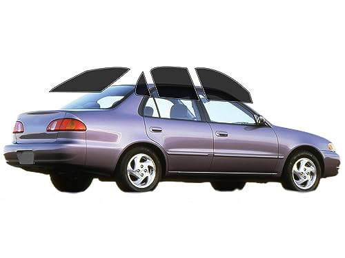 AUTOTEK Precut Windows Tint Film All Sides Cars Sun Blocking Protection Privacy Anti Shatter Glass 2 Ply Film Any Tint Shade kit for Toyota Corolla Sedan 1998-2002