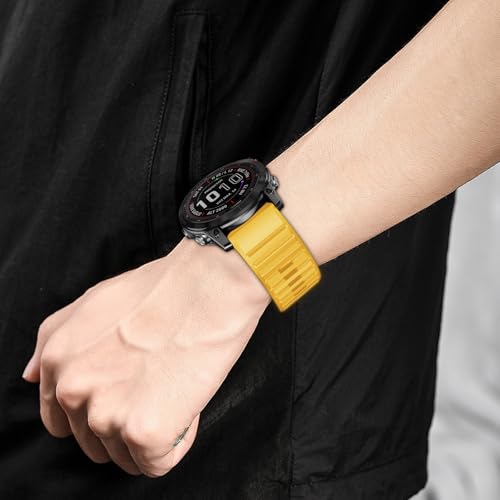 Image of Silicone Band for Garmin Enduro 3 2 /Fenix 8 pro /tactix 8 AMOLED 51mm /Fenix 7X /6X pro sapphire solar /5X plus, 26mm Quickfit Sprot Watch Strap Replacement for Descent Mk2i /3i /epix Pro /quatix 8 51mm