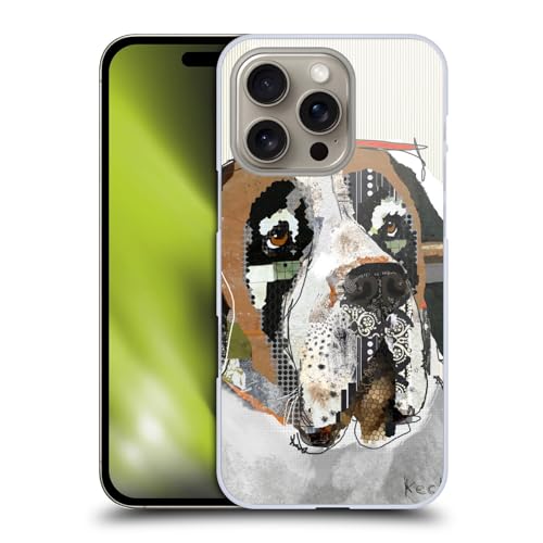 Head Case Designs Officially Licensed Michel Keck Saint Bernard Dogs 2 Hard Back Case Compatible with Apple iPhone 16 Pro