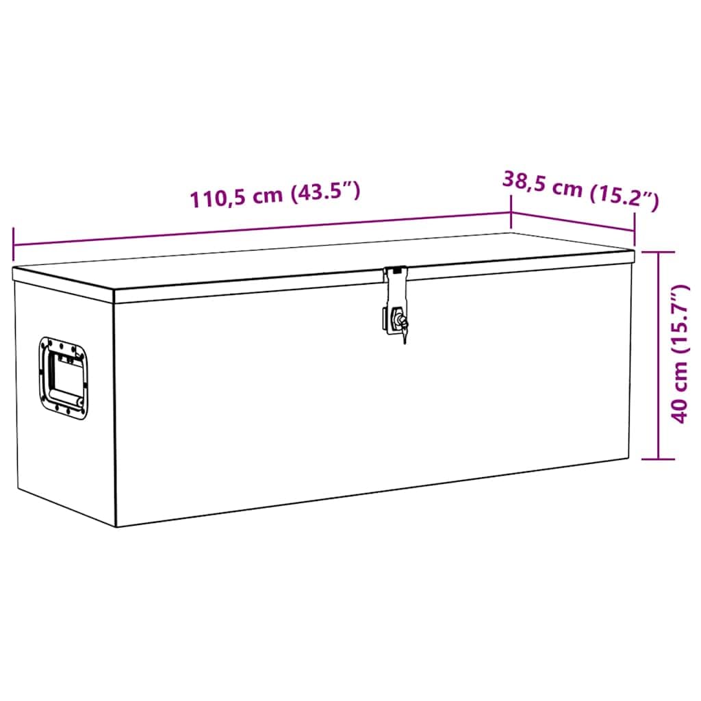Genérico Caja de Aluminio 110,5x38,5x40 cm Plateada,Bricolaje,Accesorios de Bricolaje,Organización y Almacenamiento de Herramientas,Cajas de herramientas-142941