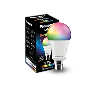 Panasonic LED 9.5W 5CH Smart Bulb with Music Sync function works with Alexa and Google Home (Wifi + Bluetooth), 16 Millions B22 Smart Bulb (Multicolor)