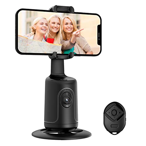 Auto Face Tracking Phone Holder with Remote,Korecase 360°Rotation Following Face Body Smart Shooting Tracking Tripod Phone Camera Mount for Live Vlog,Tiktok,Rechargeable Battery,No App,Black Auto Face Tracking Phone Holder with Remote,Korecase 360°Rotation Following Face Body Smart Shooting Tracking Tripod Phone Camera Mount for Live Vlog,Tiktok,Rechargeable Battery,No App,Black