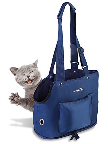 Uhomely Haustier-Tragetasche, zusammenklappbar, mit Sicherheitsgurt, verstellbarer Gurt, tragbare Hunde-börse für kleine Welpen, Katzen, Schweine, Kaninchen Cover