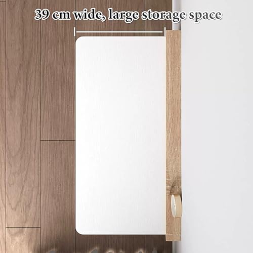 Bureau pliable mural en bois : la solution gain de place pour buanderie - 5