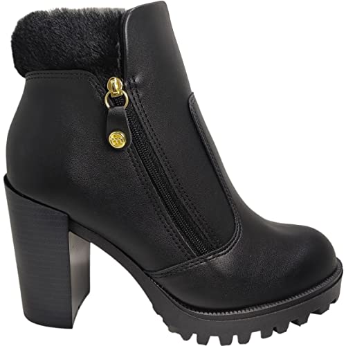 Moleca Fashion, Bota Feminino, Preto (Black), 36