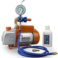 BACOENG Vakuumpumpe Klimaanlage Set für HVAC Kältemittelaufladung, Manifold Gauge Set Klimaanlage Kältemittel Aufladeschlauch mit Messgerät R410a R407c R134A