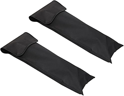 Hemoton Bolsas de almacenamiento de herramientas para barbacoa, 2 piezas, negras, 18.7x8.2 pulgadas