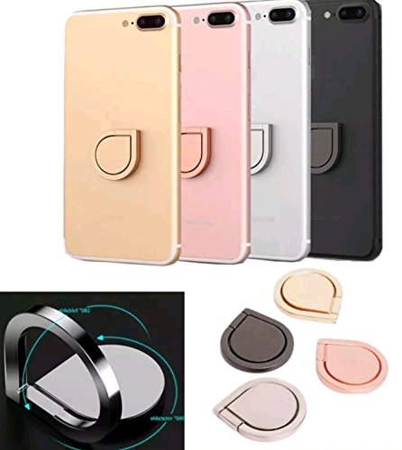 Cell Phone Holder,COCOFU 2pcs 360°Rotation and 180°Flip Universal Finger Ring Stand/Grip/Kickstand/Mount,[Washable][Removable] Zinc Alloy Finger Loop for iPhone,Smartphones and iPads -Space Grey