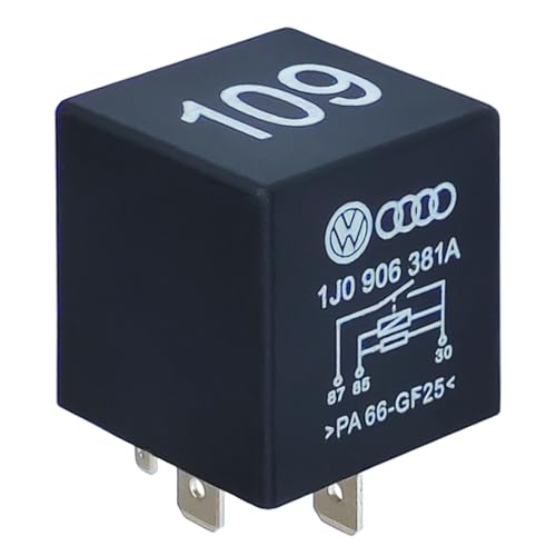 1J0 906 381 A#109 12VDC 30A 4Pins Automotive Multi-Purpose Relay for Bora Golf MK4 Beetle A3 Octavia TDI