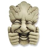 Carruth Studio, Too Much Fun Wall Plaque Figurine, Original Sculpture Handcrafted in Stone, Artisan