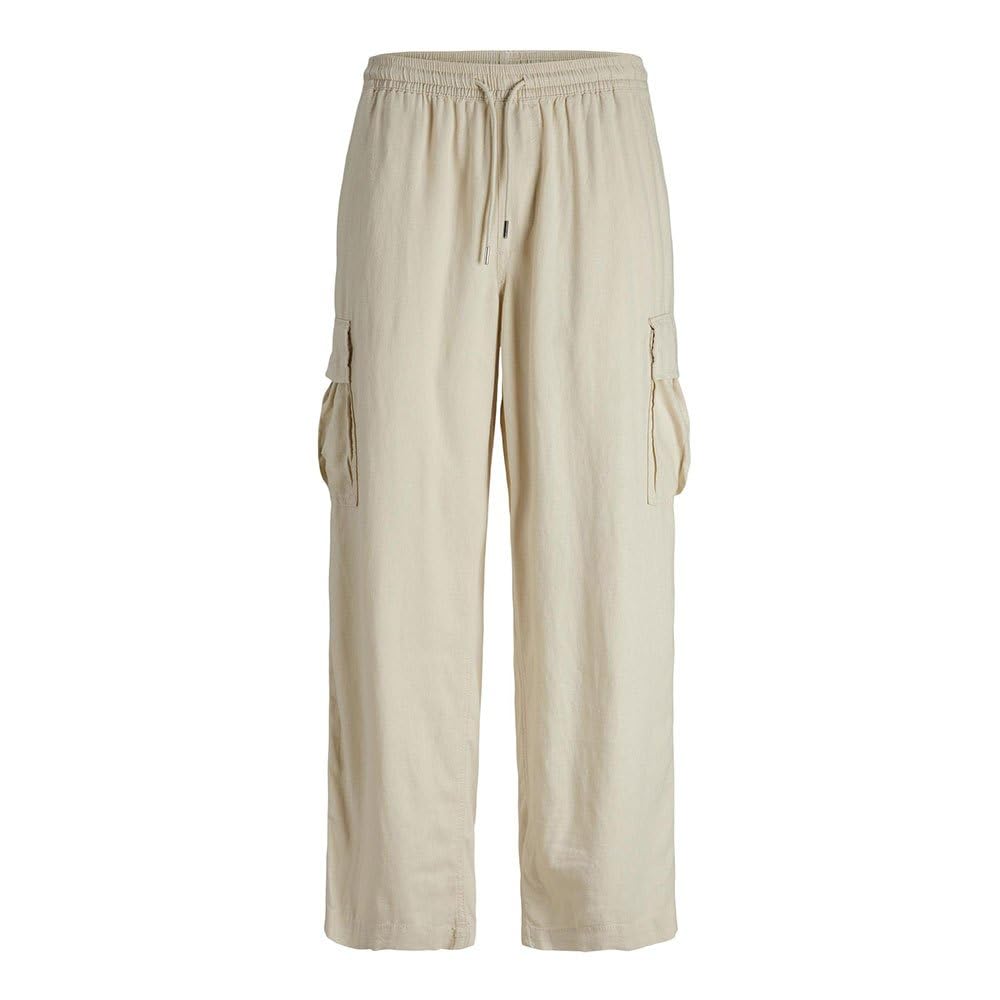 Pantalon cargo lin mélangé Jack & Jones souple et robuste en 46