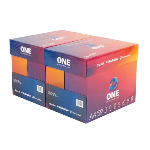 ONE Druckerpapier & Kopierpapier DIN A4 weiß - 5.000 Blatt - für Laser- & Tintenstrahldrucker, Büro Home Office - by PrintBrothers (2 Kartons | 5.000 Blatt)