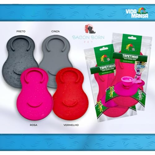 Tapete Tapetinho Para Bebedouro Vida Mansa Mini Viagem Lazer Portátil (Vermelho, Único)