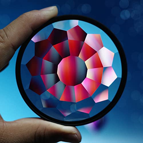 CENPEK 77mm Kaleidoscope Prism Lens Filter Crystal Glass Effect Filter with Multi Refraction