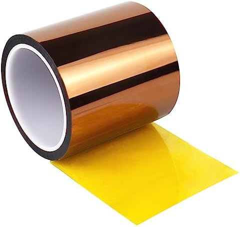 BOMEI PACK Heat Resistant Tape - 4 Inch x 108 ft (33m), High Temperature Vinyl Press Tape for Heat Transfer, Protects CPU & PCB Circuit Boards
