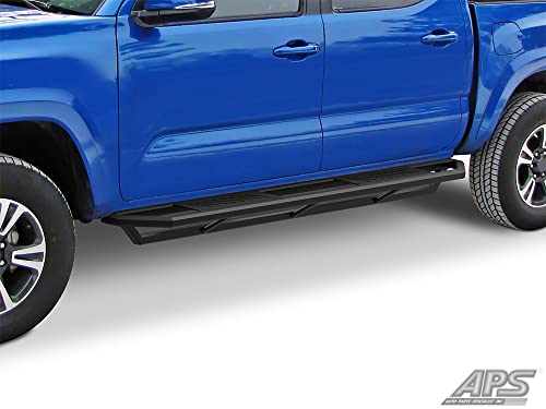 Aps Off-Road 6.5In Side Armor Aluminum Running Boards Compatible With Toyota Tacoma 2005-2023 Double Crew Cab (Nerf Bars Side Steps Side Bars) #TOP3
