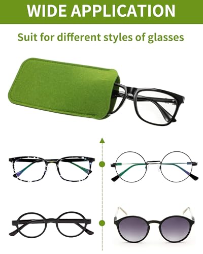 Frienda 7 Pack Soft Eyeglass Cases Reading Felt Glasses Case Slip in Portable Travel Cloth Sunglasses Storage Pouch Sleeve for Men Woman