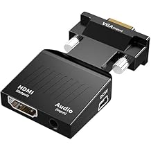 محول VGA إلى HDMI مع كابل AUX Audio 1080P 60Hz مع دعم صوتي للكمبيوتر ، الكمبيوتر الشخصي ، الكمبيوتر المحمول ، الشاشة ، Beamer ، HDTV UVM