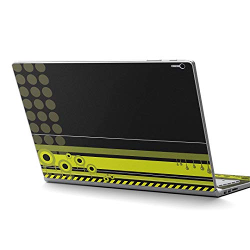 igsticker Surface Book / Book2 / Book3 13.5inch ブック2 専用 スキンシール サーフェス ブック2 カバー ケース フィルム ステッカー アクセサリー 保護 005622 クール 黄緑 デザイン