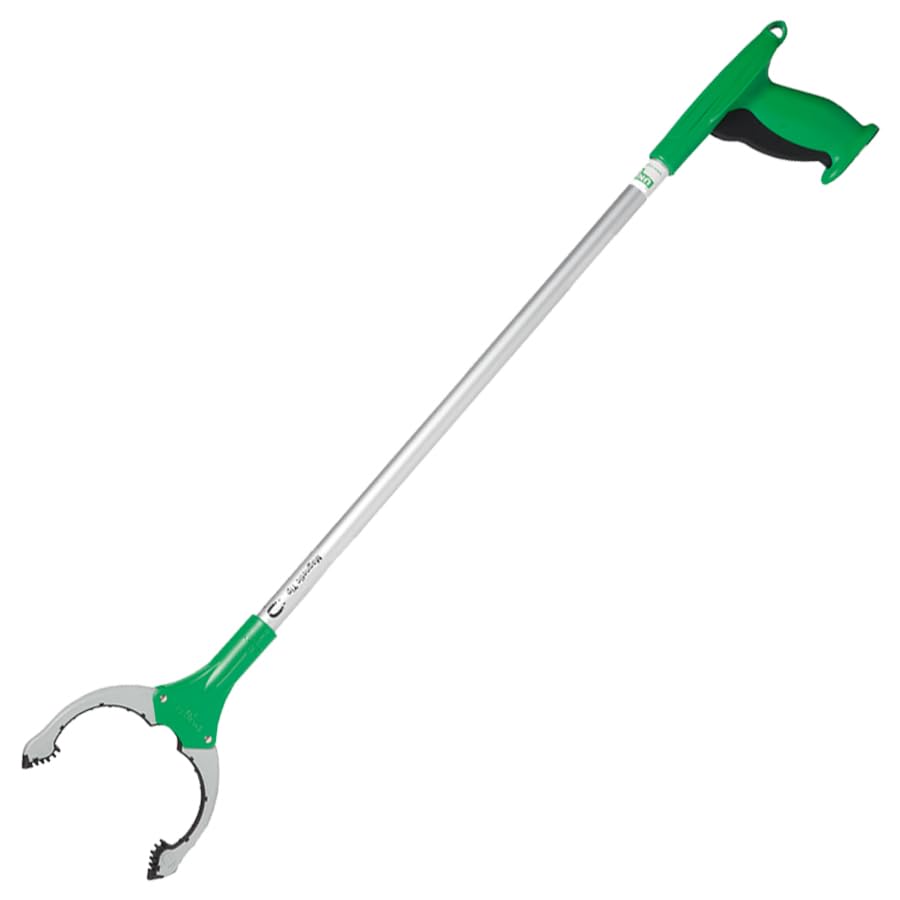 UNGER NiftyNabber Zbieracz do śmieci z uchwytem do wyzwalania, 80 cm, wielofunkcyjny chwytak do chwytania odpadów, magnetyczny zaczep z gumowym uchwytem