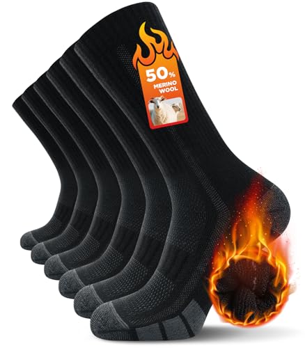 TANSTC Merino Men's Wool Socks, Outdoor & Trekking Socks 35-38, 3...