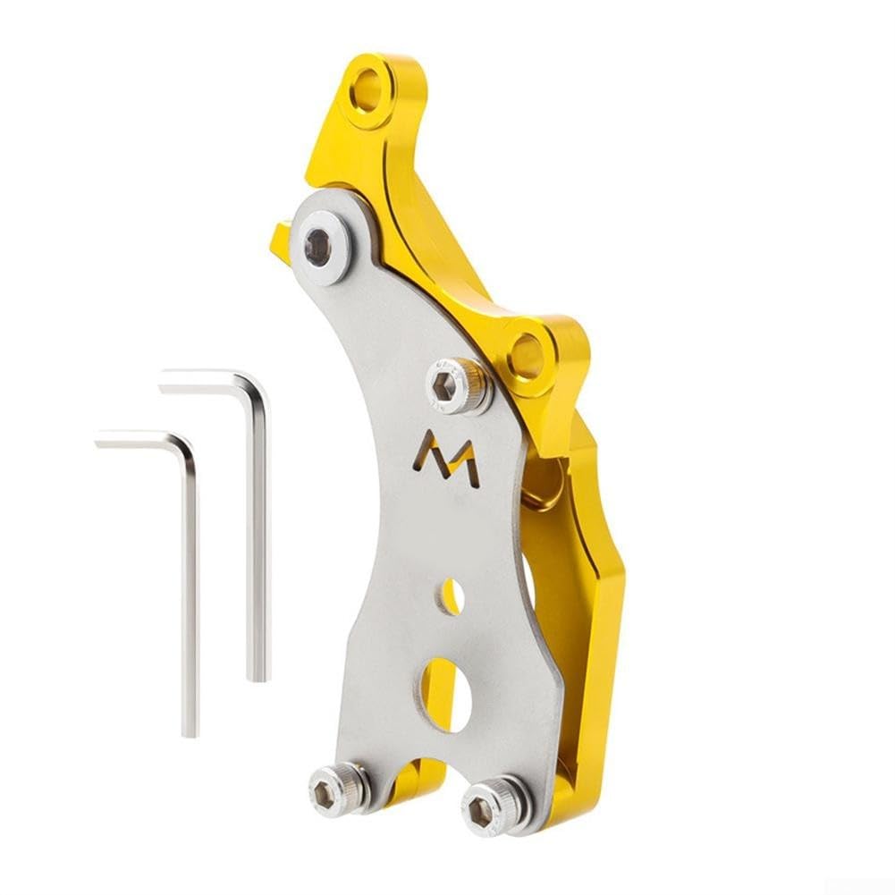 Kit de conversion d'adaptateur de frein à disque de vélo de route en alliage d'aluminium V Brake à monter pour cadre arrière triangulaire Noir Rouge Or Argent (Noir)