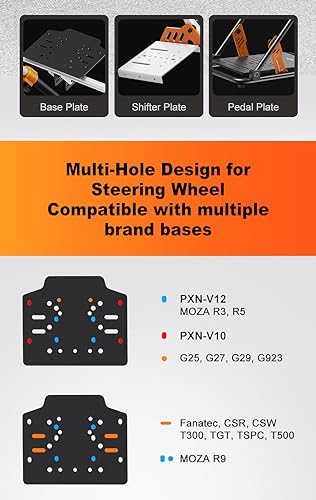 Image of PXN-A11Racing Wheel Stand Foldable Racing Simulator Cockpit Steering Wheel Stand for PXN-V12 VD4 VD6 VD10 Logitech G25 /G27 /G29 /G923 /GT500 /T300GT /T300RS /T500RS /TGT /TSPC /Fanntec CSR CSE /MOZA R3 R5 R9