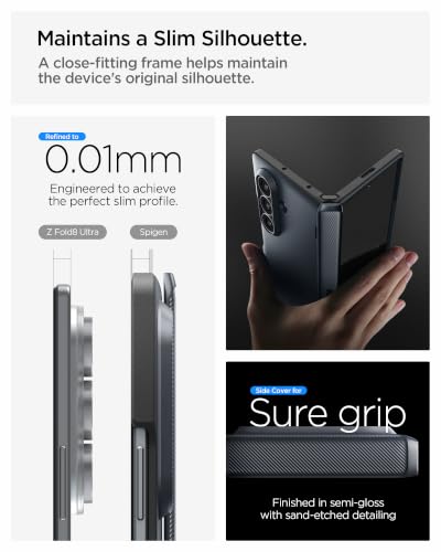 Image of Spigen Slim Armor Pro MagFit Case for Samsung Z Fold 8 Ultra, Metal Slate