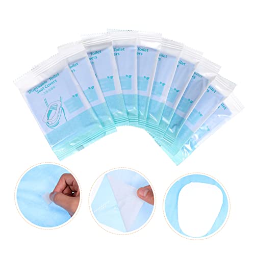 Fundas desechables para inodoro PRETYZOOM de papel, cojín protector para parques de diversiones 7