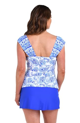 Maxine of Hollywood Women's Cap Sleeve Tankini Swimsuit Top2