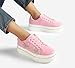 LUCKY STEP Women's Chunky Fashion Sneakers High Platform Rhinestone Butterfly Casual Faux Leather Durable Walking Tennis Shoes(Pink,6)