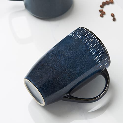 Hytyskar 21 Oz Large Ceramic Coffee Mug, Jumbo Coffee Mugs, Big Tea Cups With A Large Handle For Office And Home, Microwave And Dishwasher Safe (21 Oz Star Blue) #TOP3