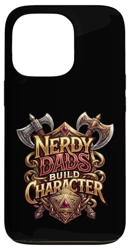 Nerdy Dads Build Character Funny RPG Dice Tabletop Gamer �X�}�z�P�[�X iPhone 13 Pro �p