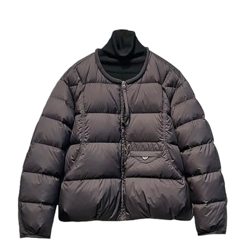 Veste d'hiver courte légère veste col rond style minimaliste