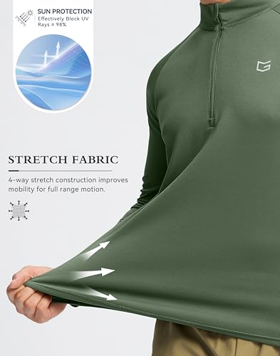 Image of G Gradual Men's Quarter Zip Pullover Running Athletic Shirts Long Sleeve