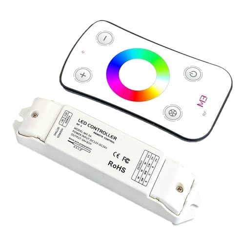 Contrôleur LED RGB M3-3A avec mini récepteur 3 canaux et télécommande tactile DC12V-24V