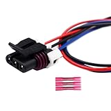 LIZAPUS 3-PIN Front Turn Signal Lights Connector Compatible with Freightliner Cascadia 2008-2017 Pigtail Plug Wiring Harness A0651907007