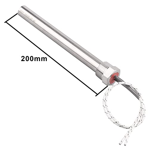 AIICIOO Patronenheizelement 3/4 Zoll 26.4mm Flansch AC 220V 1000W Edelstahl Elektroheizung Eintauchheizkörper