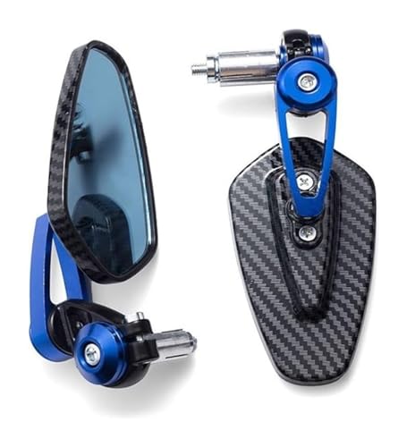 Espejos de motocicleta manillar retrovisor modificado patrón fibra carbono 2022
