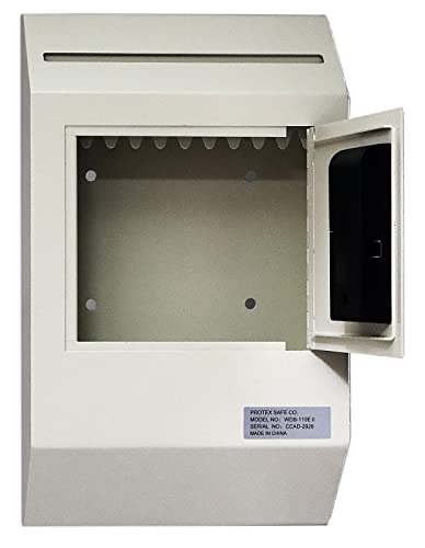 Protex Safe Drop Box Security Lock Box (Wdb-110E),Heavy Duty,Piano Hinge, Secure Suggestions, Ballots, Mail, Money, Rent Checks And More, Digital Electronic Lock, Off White #TOP3