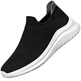 Womens Non Slip Work Shoes Women Walking Shoes Women Comfortable Lightweight Casual Breathable Sneakers for Gym Travel Work (Black-White, Adult, Women, 10.5, Numeric, US Footwear Size System, Medium)