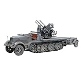 Restauración del tanque militar: 260 piezas de plástico deben ser hechas a mano para restaurar el modelo Selbstfahrlafette alemán Sd.Kfz.7 / 1 a escala 1/35. El paquete contiene piezas de molde, herramientas de montaje, bolígrafos de colores, pintura, pegatinas, etc. Una vez completado el modelo, el tamaño es de aproximadamente 5.1 pulgadas x 2.4 pulgadas, que es una buena manera de entretener en el tiempo libre.