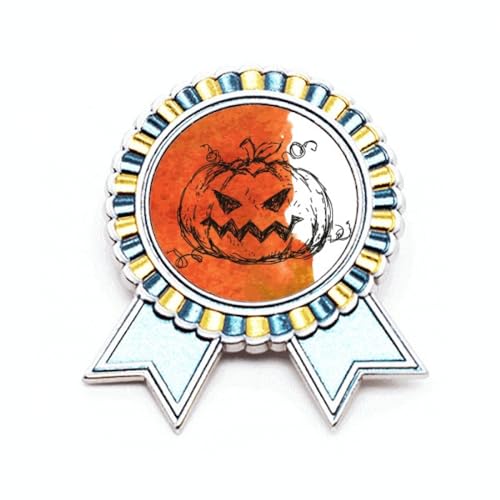 Broche citrouille d'Halloween peinte à la main, un cadeau original en métal M
