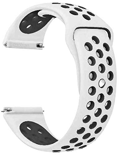 ACESHLEY Soft Silicon with Air Hole Sport band, Strap Compatible with Noise ColorFit Pro 3 Smartwatch (White Black) (B08WJNTGHV) Amazon Price History, Amazon Price Tracker