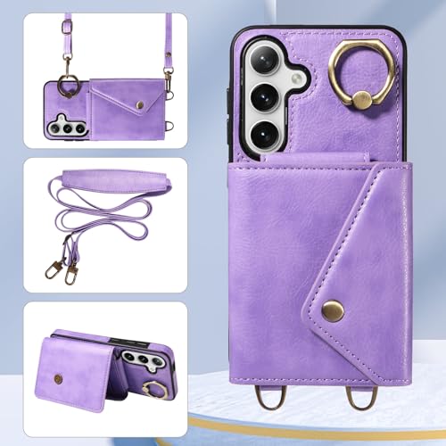 Étui portefeuille cuir texturé Samsung S24 Plus chic et durable - 3