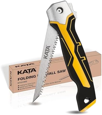 KATA Folding Drywall Jab Saw, Drywall knife with Soft Grip Handle...