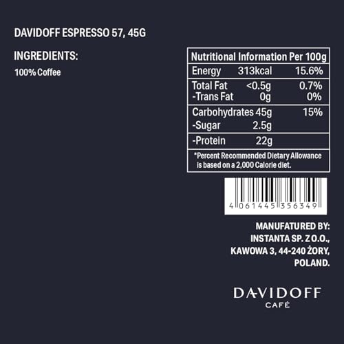 Image of DAVIDOFF Rich Aroma | Espresso 57 | Pack of 2 (45g) Instant Coffee, 100% Arabica Premium Coffee | By DECADENT