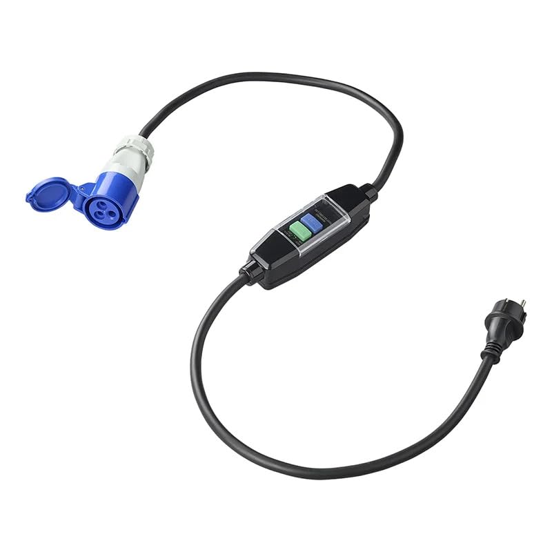 Adapterkabel 150 cm Schuko auf CEE mit FI-Schalter IP44/IP55 Camping Wohnmobil