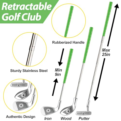 Liberry Toddler Golf Set, Retractable Toy Golf Clubs with Putting Mat & Storage Bag for Kids Ages 2 3 4 5, Indoor and Outdoor Sports Games Birthday Gift for Boys Girls by Liberry - Image 2
