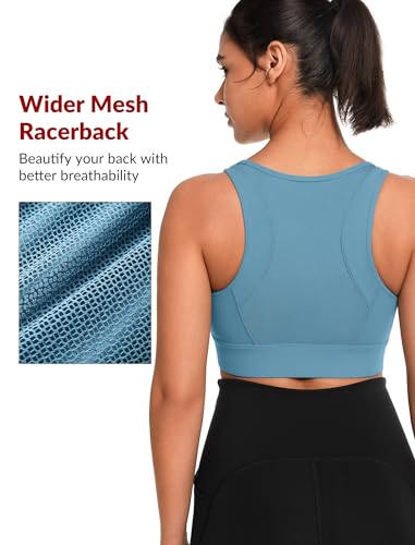 Image of Yvette Front Closure High Impact Sports Bra for Women | Cup Sizes A to DDD Up to 5XL, Sewn in Pads, No Underwire, Breathable Fabric Moisture-Wicking, Easy on and off, Full Coverage